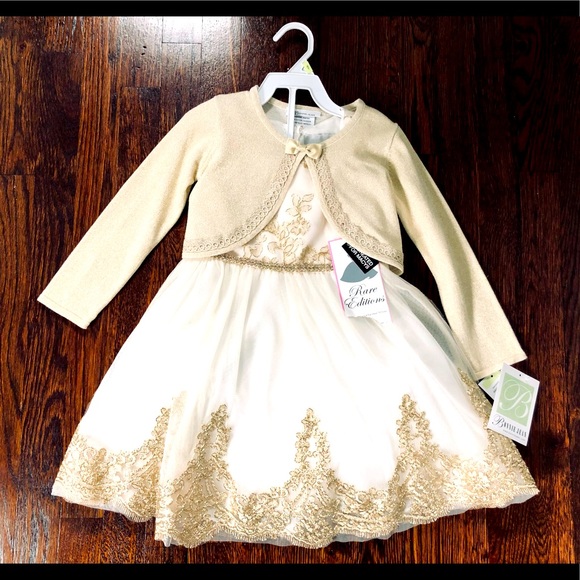 Rare Editions Other - Rare editions size 6X gold party dress